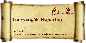 Cservenyák Magdolna névjegykártya